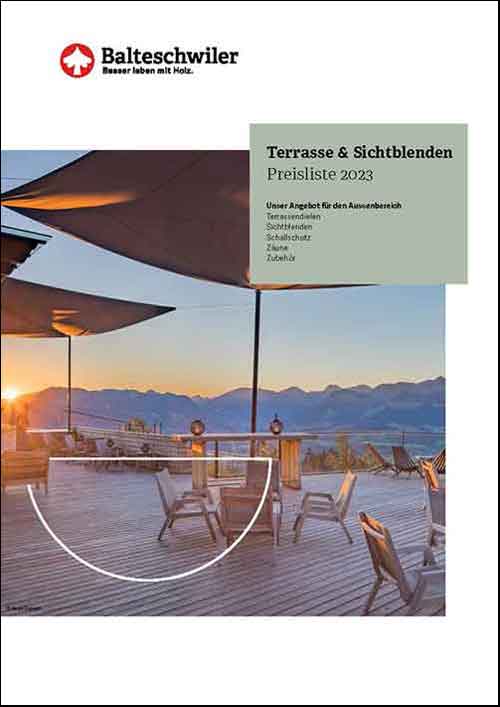 Vorschaubild Download Terrassen und Sichtblenden Katalog Balteschwiler AG